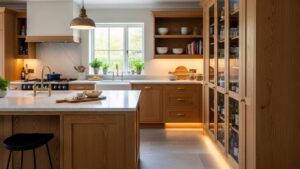 Solid wood kitchen cabinets showcasing natural beauty and craftsmanship