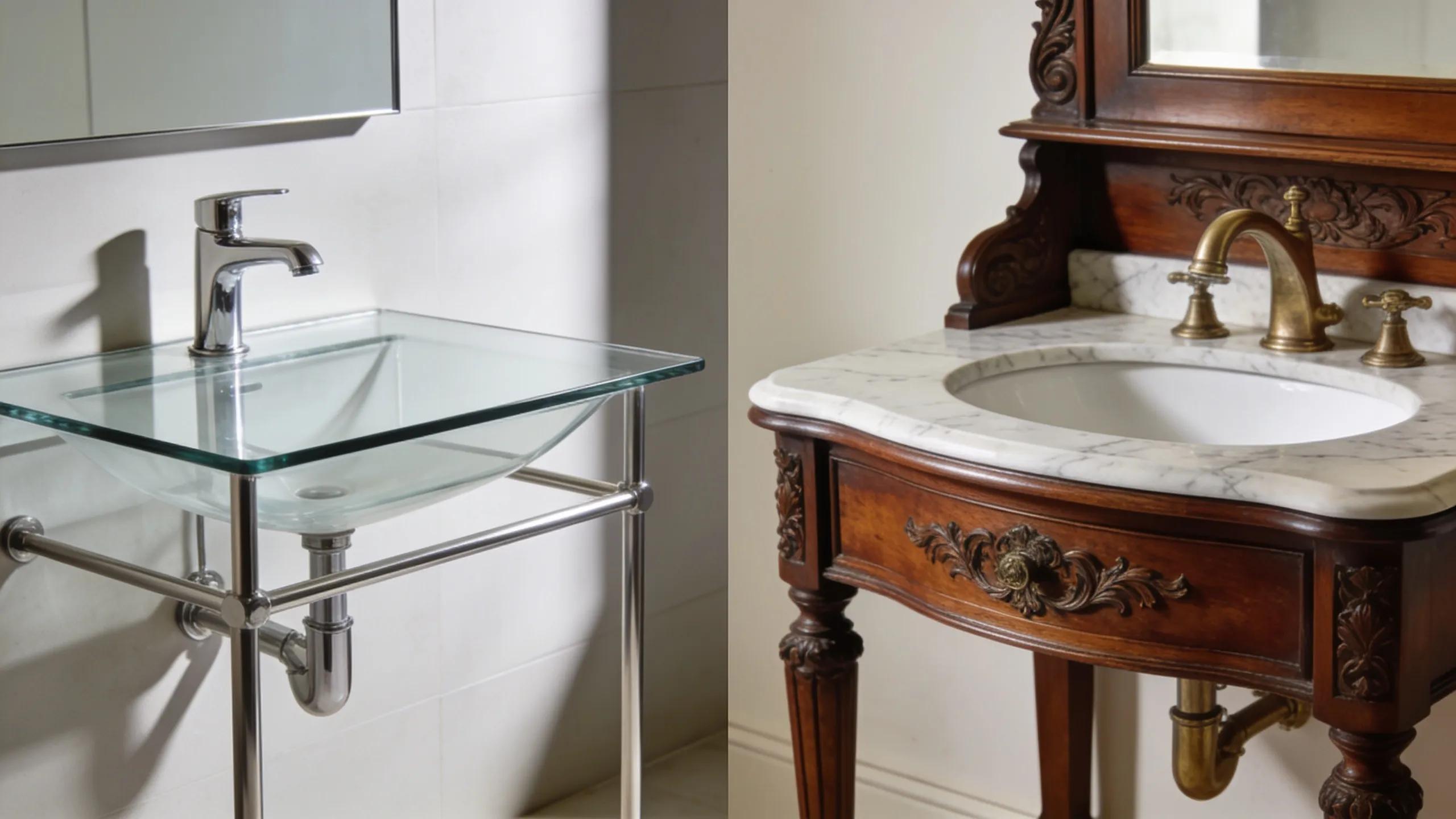 Comparison of modern and traditional bathroom vanity styles