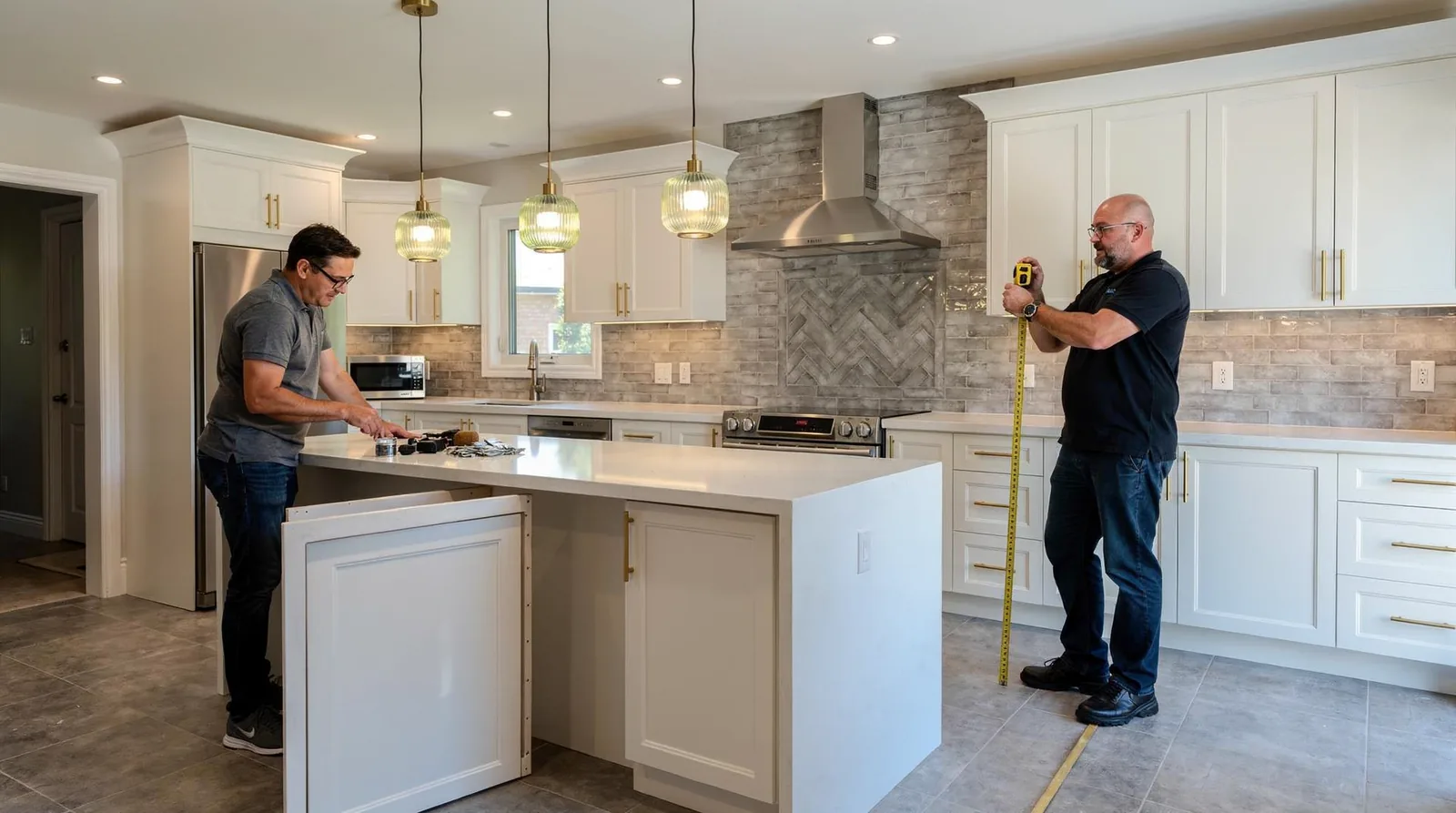 Homeowners should weigh whether to assemble and install cabinets themselves or hire a professional based