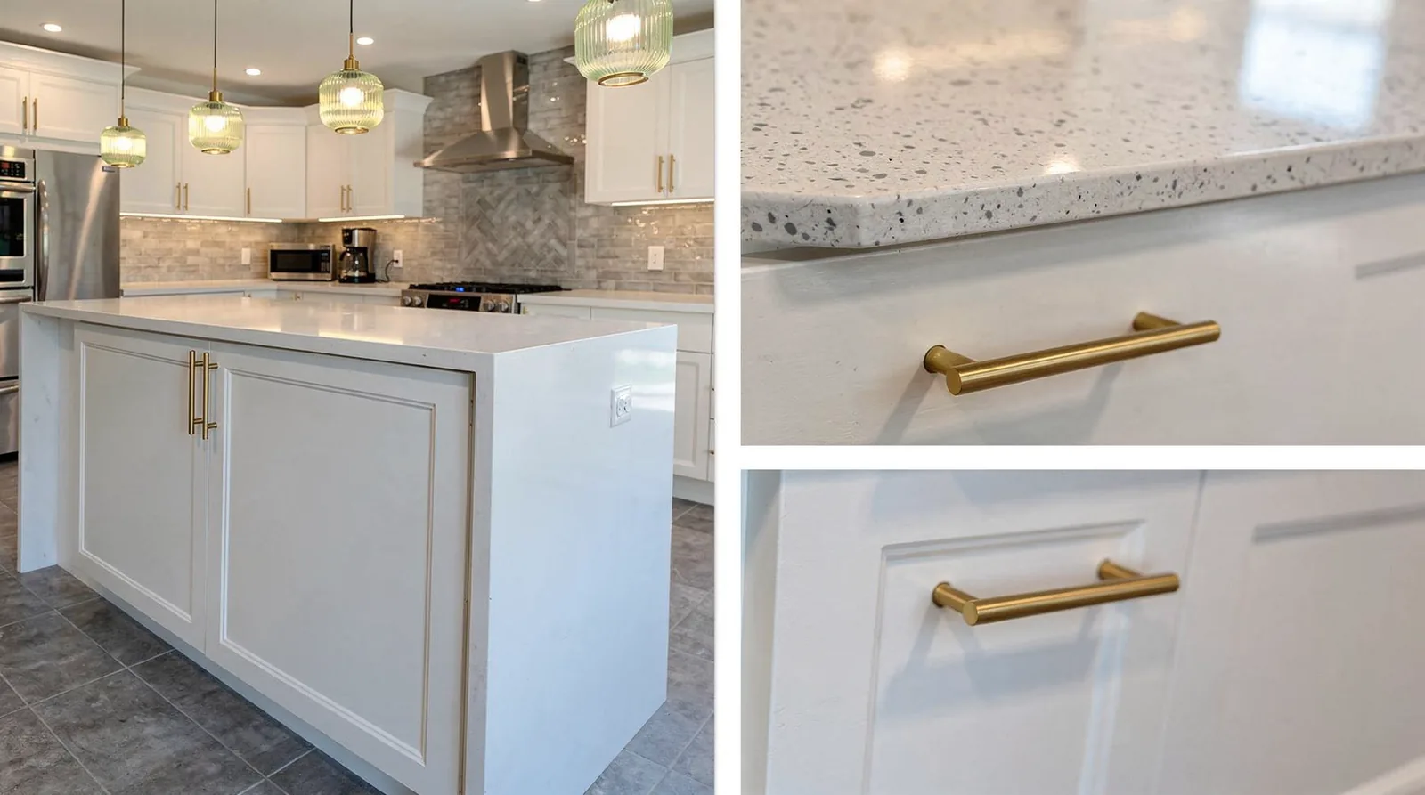 Quartz countertops offer high durability and strong stain resistance, making them a dependable choice