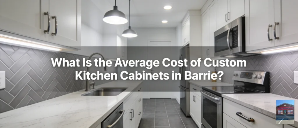 Custom kitchen cabinet prices in Barrie typically fall between $8,000 and $25,000, depending on materials